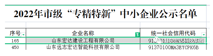 【榜上有名】宏達(dá)建設(shè)榮獲“2022年市級專精特新”企業(yè)